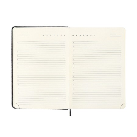 Gift Davente.clair: Diamur of Leduced A5 136 sheets, solid cover, block 70, black + ballpoint pen-10