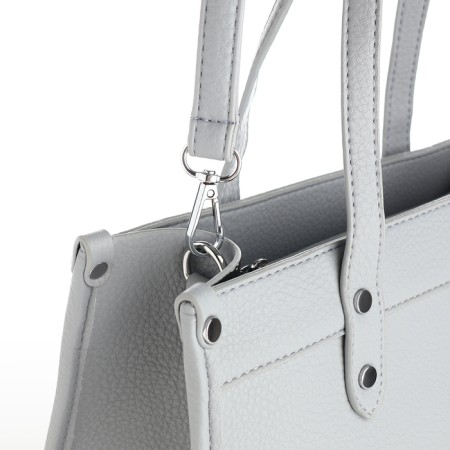 Women's bag with lightning, textura, average size, color gray-5