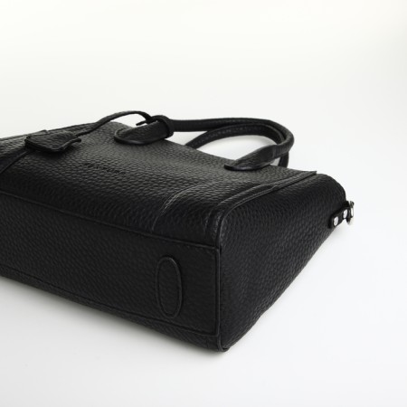 Bag Textura, 25*7*21, OD with zipper, regure belt, black-5