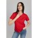 Jumper female ise, size 44 cm, red color