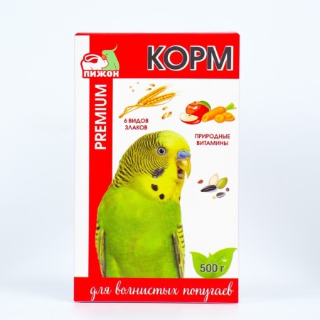 Feed "Pijon Premium" for wavy parrots, 500 g-1