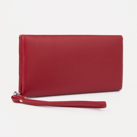 Women's wallet on magnets, red color