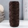 Knitting cord 100% polyester, width 4 mm 50m (chocolate)