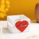 Kashpo wooden rack "love" 13x13x10 cm white