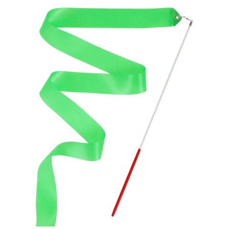 Ribbon for rhythmic gymnastics with a stick Grace dance, 4 m, green color-7