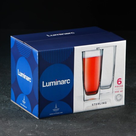 A set of high -high glasses "Sterling", 330 ml, 6 pcs-1