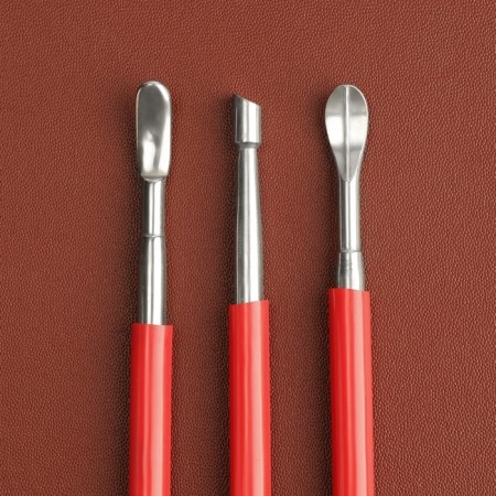 A set of bilateral cardin for embossing on the skin, 3 pcs, 16 cm, red color-7