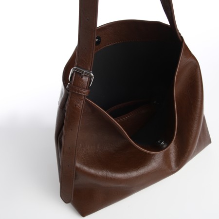Women's bag-bag on a magnet, cosmetic bag, brown color-4