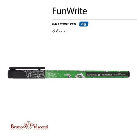 Ballpoint handle Freshwrite Funwrite "Romantic Journey. Rome", node 0.5 mm, blue pigment ink, Soft Touch case-1