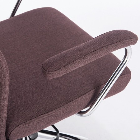 Office armchair Brabix "Flight ex-540", chrome, fabric, mesh, brown-7