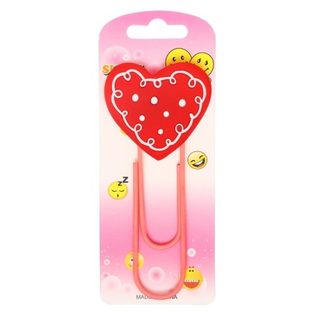 The bookmark is large, 11 cm "heart", mix-3