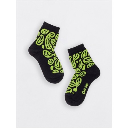 Noski children's cotton CONTE KIDS TIP-Top, size 16, color black, light green