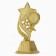Cup "You are a star", award figure, gold, plastic, 8.1 x 16.4 cm.