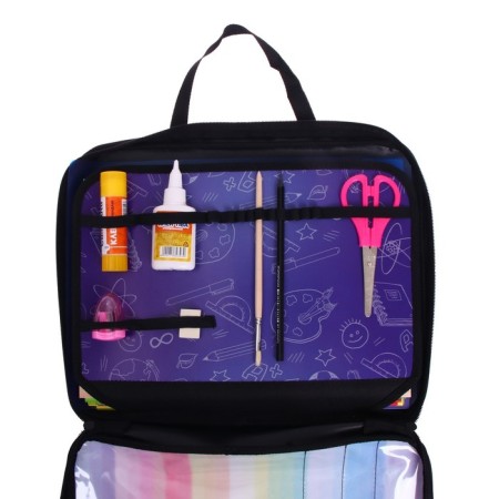 Labor folder A4, 335 x 260 x 60 mm, with handles, textiles, PVC, with a filling of 13 items, calligrata, PTR-111, "pencils"-3