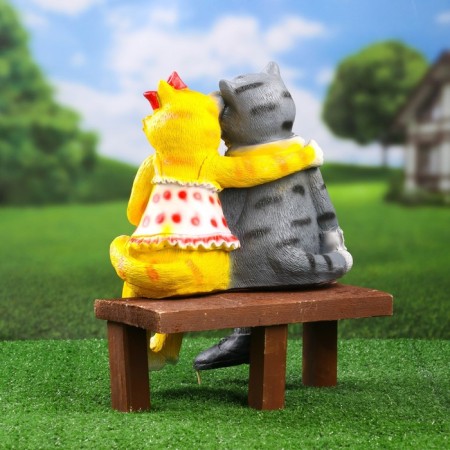 Garden figure "Cats on the shop" 18x42x40cm-9