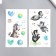 Tattoo on the body color phosphorus "raccoon/penguins" mix 6x10.5 cm