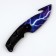 Souvenir wooden knife with a blade “Lightning” hook, 22 cm