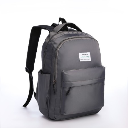 Youth backpack from lightning textiles, 5 pockets, gray color-2
