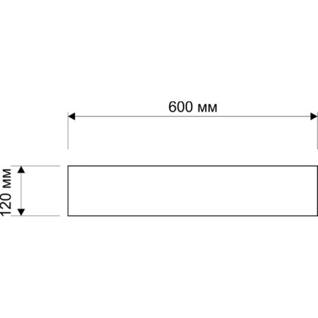 Glass domino shelf, 12x60 cm, matte-1