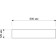 Glass domino shelf, 12x60 cm, matte