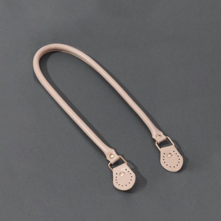 Handle for bag, 60 × 1 cm, with sewing loops 3.5 cm, beige/gold color-1