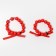 A set of rings for napkins 2 pcs. "Bow", col. red, d 5 cm, tree