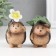 Souvenir Polystone "Hedgehog with Flower/Leaf" MIX 3.8x4.3x7.5 cm