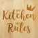Wooden cutting board "My kitchen", 35 × 20 × 2 cm