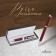 Gift handle, ball "espresso" in the leatherette case, rotary, burgundy/silver