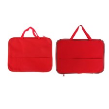 Folder with handles Textile A4, 350 x 275 x 20 mm, external pocket, office PDM-4, ​​red