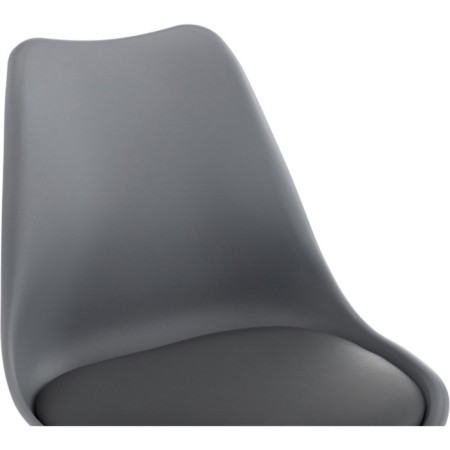 Plastic stool Bonuss array/eco -leather/plastic, black/gray 49x57x82 cm-1