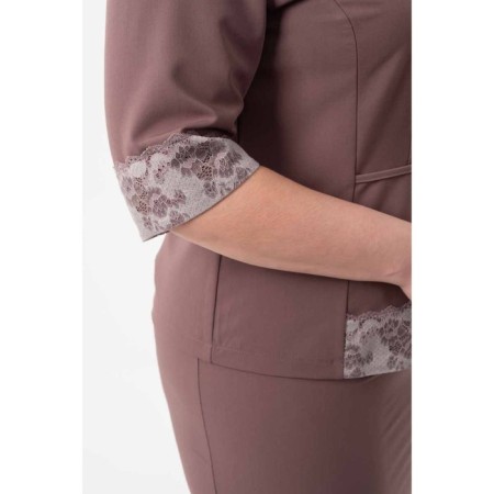 Female suit, size 56, lilac color-10