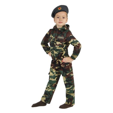 Carnival costume "Special Forces", jacket, trousers, berets, height 146 cm, river 38-1