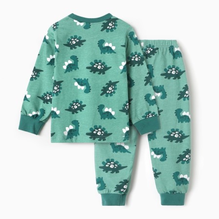 Pajamas for boys, color green, height 122 cm-10
