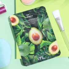 Facial face mask with avocado, moisturizing