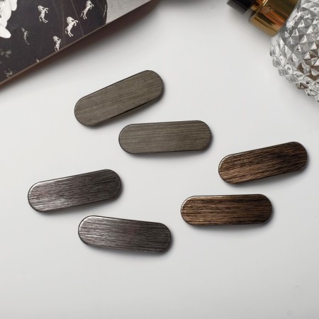Invisibility for Herty hair (set 6 pcs) strip texture, 5.5 cm, gray-brown