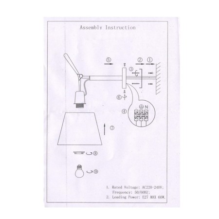 Sconces st. SL464.101.01. Reduzion. 1x40 watts, E27, 18x35.5 cm, color chromium-1