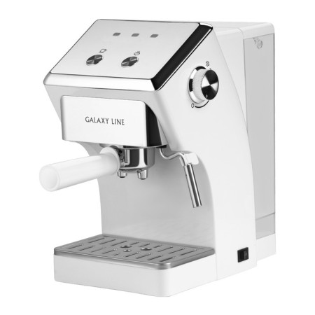 Coffee machine Galaxy Line Gl 0756, Rozhkaya, 1500 W, 1.5 L, CAPUCHURT, White