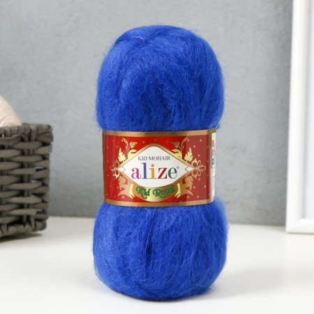 Yarn "Kid Royal 50" 62% moher, 38% polyamide 500m/50g (141 cornflower