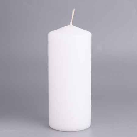 Candle-cylinder, 6x14 cm, 350 g, 19 hours, white-1