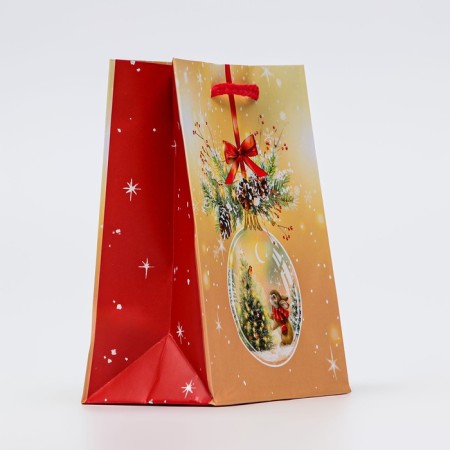 New Year. Gift package "Glass Ball", 11.5 x 14.5 x 6.5 cm.-1