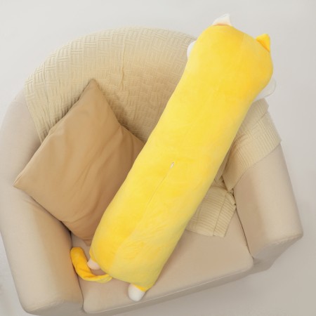 Soft toy-podushka "cat", 90 cm, yellow color-3