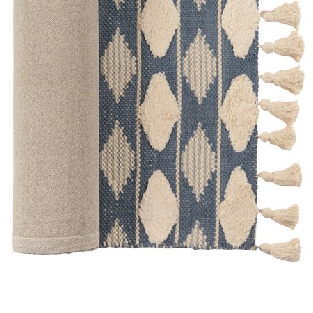 Blue -colored cotton carpet Argyle Ethnic, size 160x230 cm-6