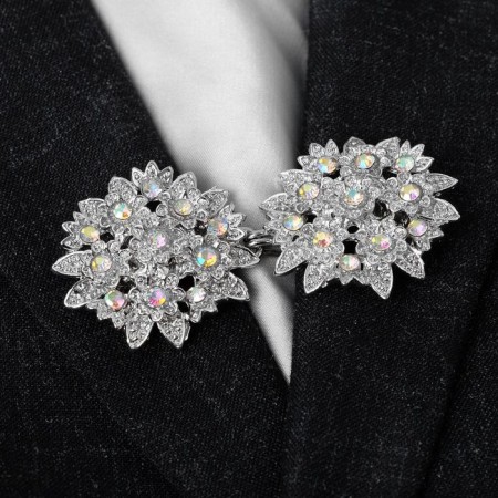 Circum for the cardigan "inflorescence", rainbow color in silver