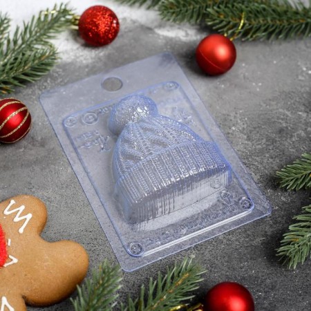 Form for chocolate and sweets plastic "hat", 15 × 10 cm, transparent color-1