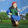 Garden figure "Baba Yaga on a mortar with a cat" 74x40x36 cm mix