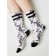Extended women's socks with CONTE ELEGANT FANTASY FLOWERS, size 23-25, beige color