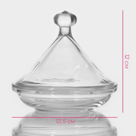 Glass capacity for honey and jam “Dome Dome”, 200 ml, 12.5 × 12 cm-1