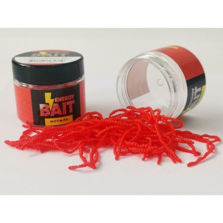 Artificial nozzle Energy Bait "Moth", wave, l, 70 mm, 50 pcs, red color