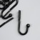 Metal hook "with a ball" black 4.9x2.5 cm